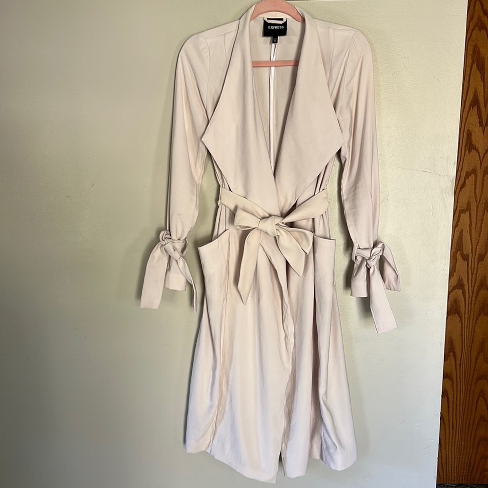 Express Soft Trench Coat - Pink - XXS